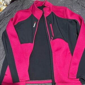 Reebok Women's Fuchsia and Black Ski Jacket